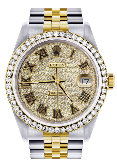 rolex gold diamond mens watch|Rolex full diamond price.